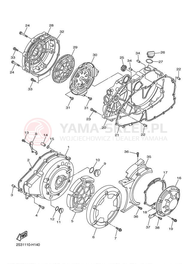 Schemat "Pokrywa silnika" do Yamaha VMAX VMX17ACG/VMX17AG