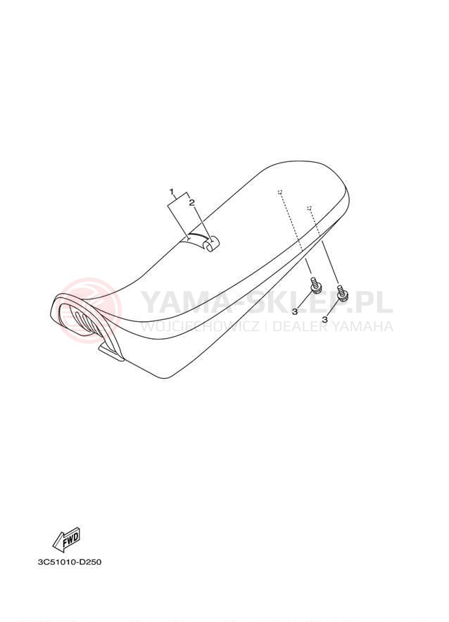 Schemat "siedzenie" do Yamaha XT250 XT250YC/XT250Y