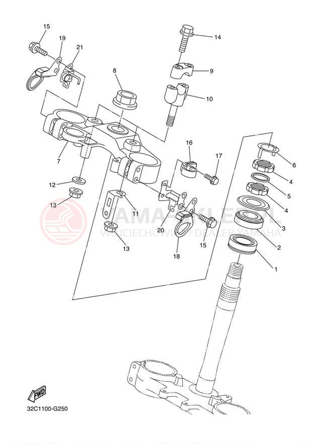 Schemat "Półki zawieszenia" do Yamaha WR25R WR25RE/WR25REC