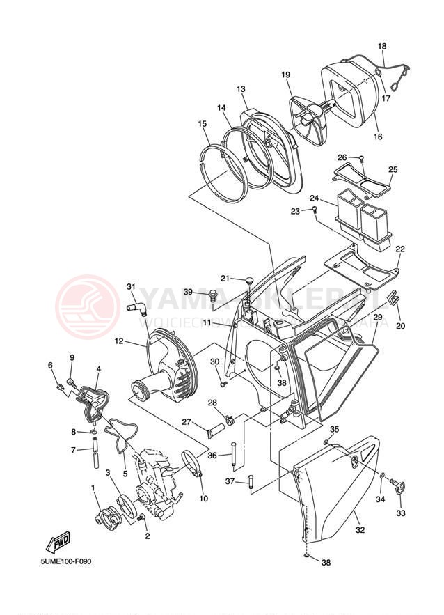 Schemat "Wtrysk paliwa" do Yamaha WR250F WR250FA