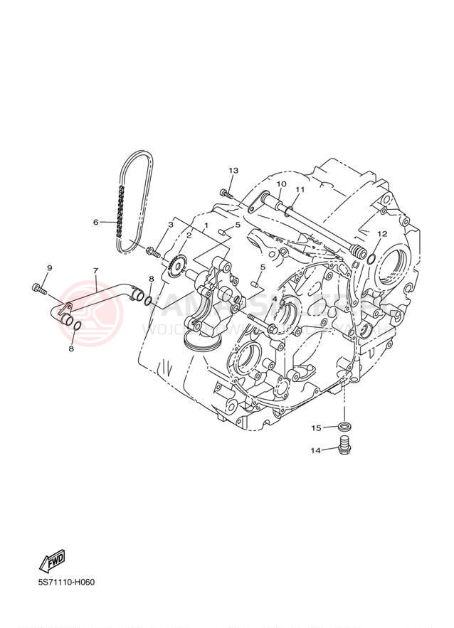 Schemat "Pompa olejowa" do Yamaha V STAR 950 XVS95ZCR/XVS95ZR