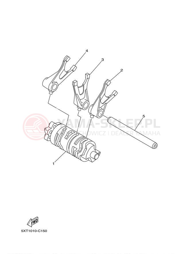 Schemat "Wodziki, automat" do Yamaha XT250 XT250ZC/XT250Z