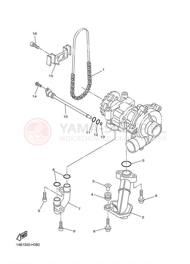 Schemat "Pompa olejowa" do Yamaha YZF-R1 YZFR1BW/YZFR1BCW