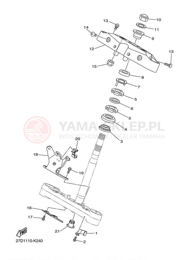 Schemat "Półki zawieszenia" do Yamaha STRYKER XVS13CDW/XVS13CDCW