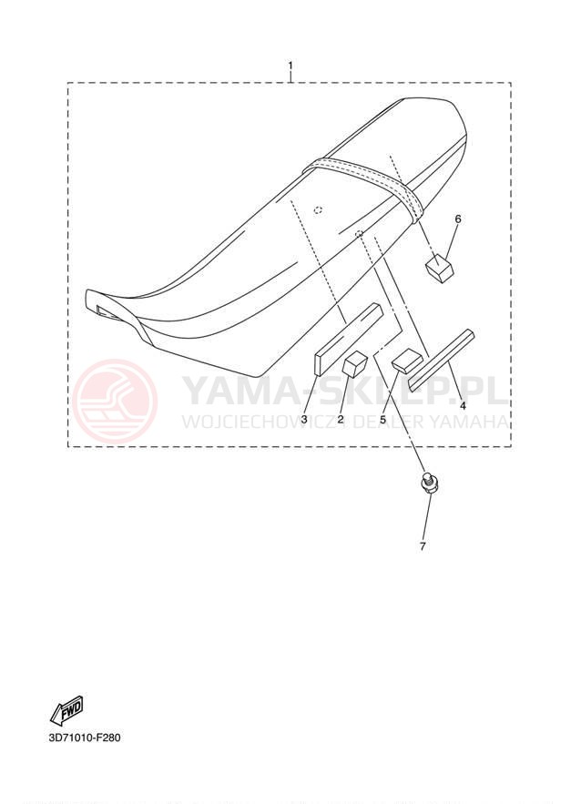 Schemat "siedzenie" do Yamaha WR250R WR25RAL/WR25RACL