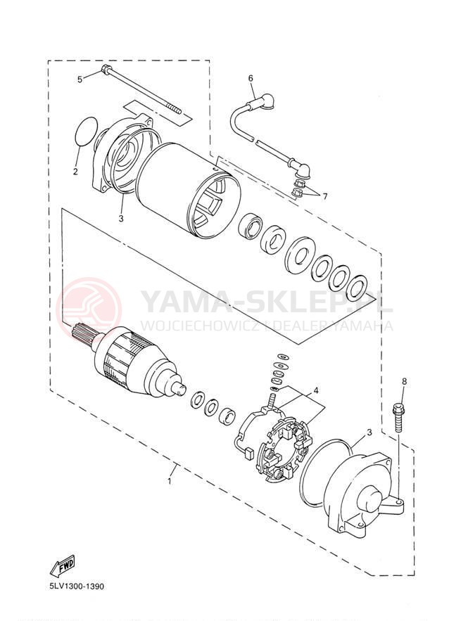 Schemat "rozrusznik" do Yamaha FZ1 FZS1000RC/FZS1000R