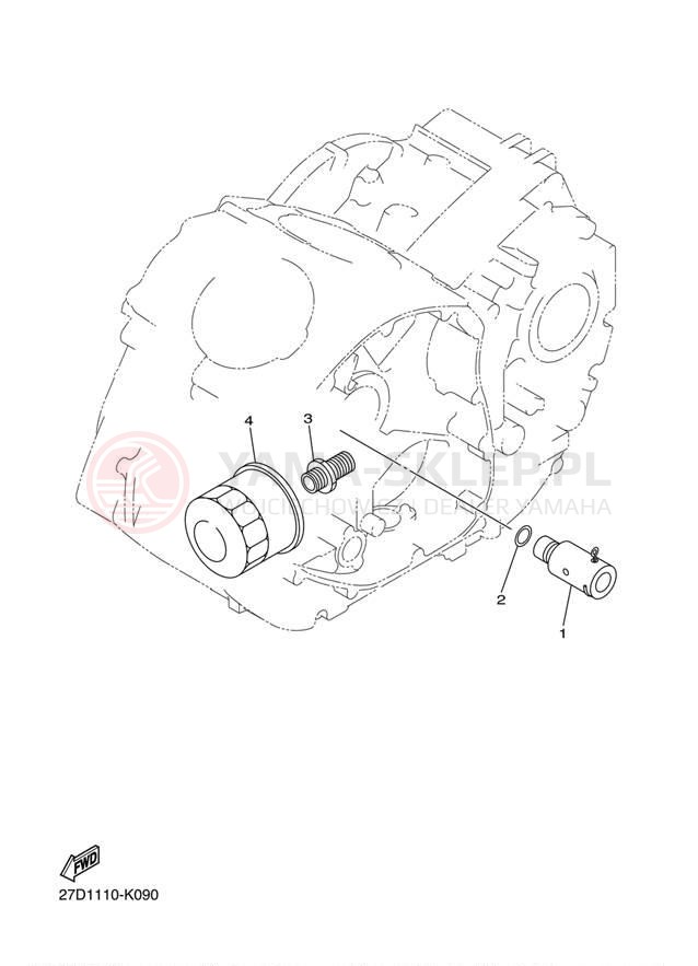 Schemat "Filtr oleju" do Yamaha STRYKER XVS13CBCO/XVS13CBO