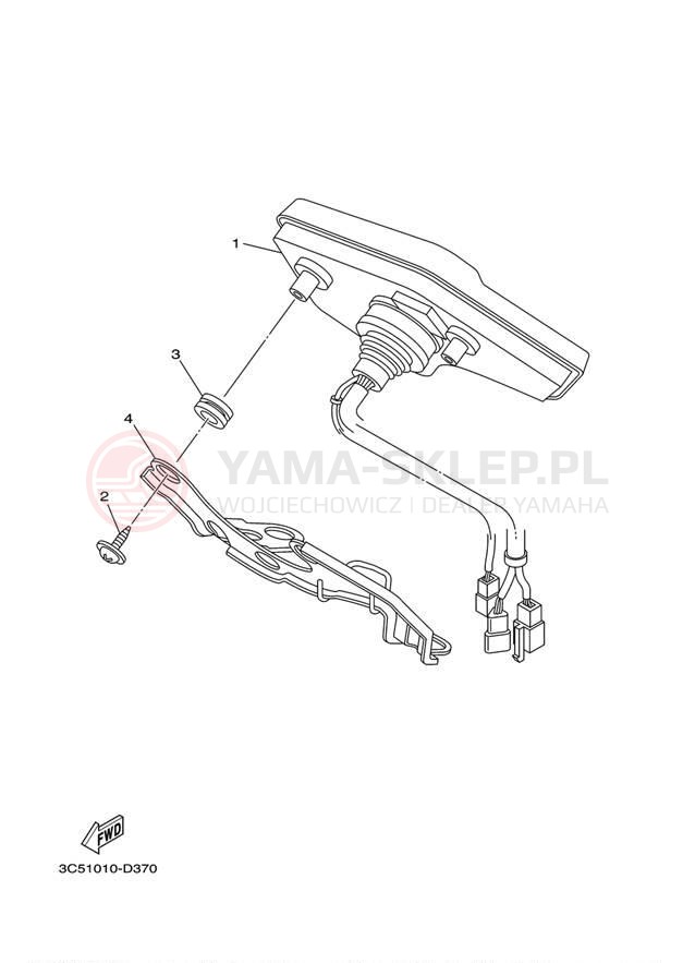 Schemat "licznik" do Yamaha XT250 XT250E/XT250EC