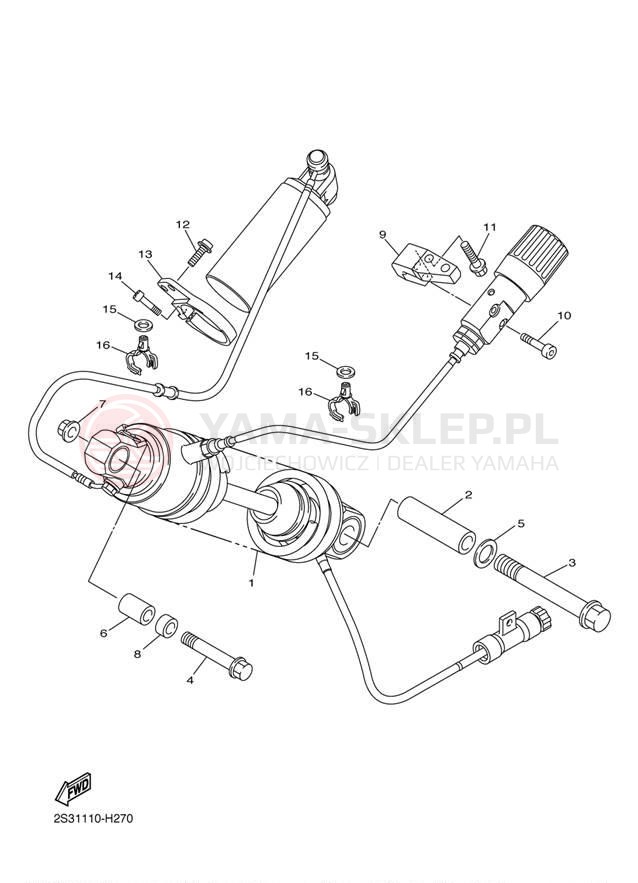 Schemat "zawieszenie tył" do Yamaha VMAX VMX17D/VMX17DC