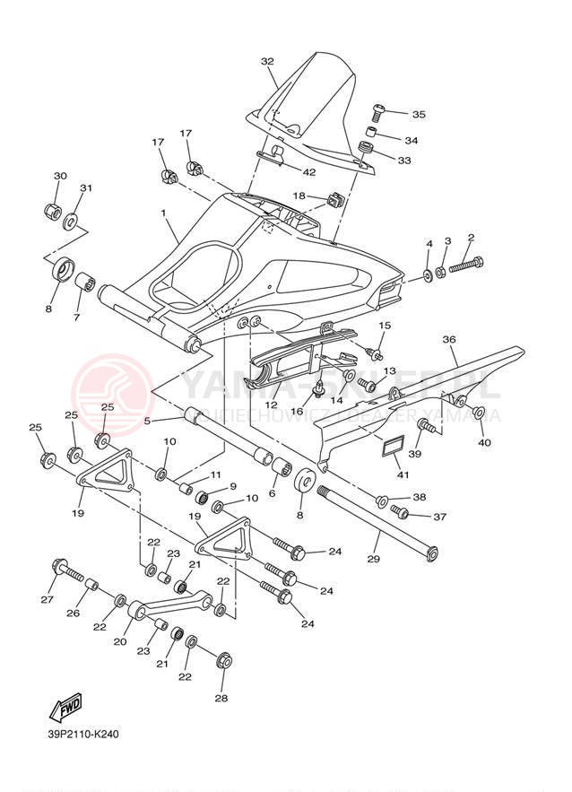 Schemat "wahacz" do Yamaha FZ8 FZ8NDC/FZ8ND