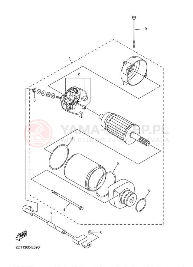 Schemat "rozrusznik" do Yamaha FZ1 FZS10ACS/FZS10AS