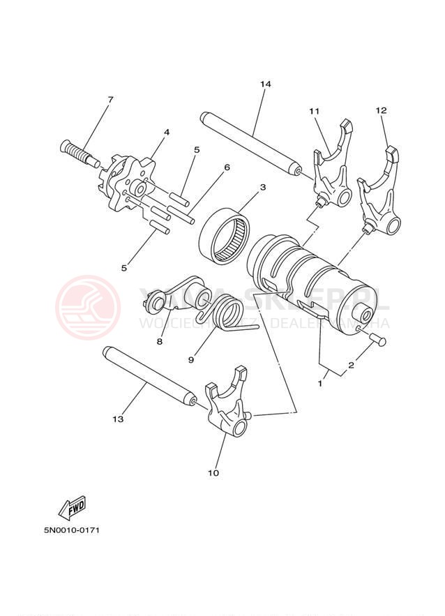 Schemat "Wodziki, automat" do Yamaha TW200 TW200A1C/TW200A1