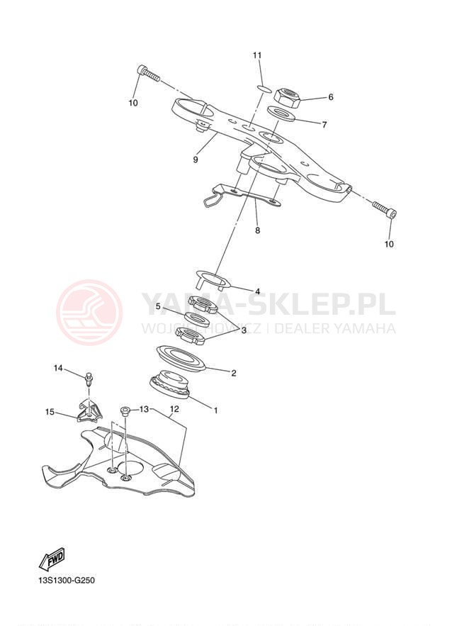 Schemat "Półki zawieszenia" do Yamaha YZFR6 YZFR6ACR/YZFR6AR