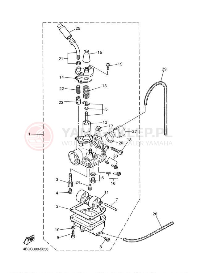 Schemat "Gaźnik" do Yamaha PW80 PW80R