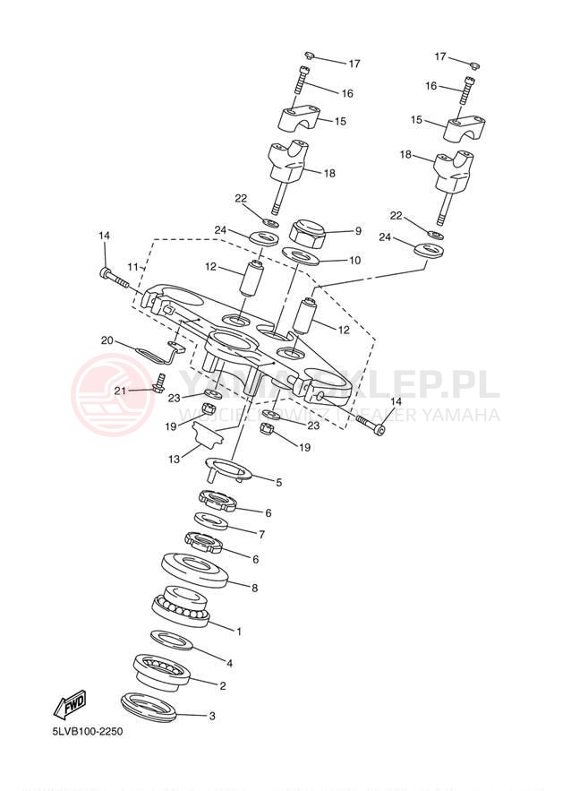 Schemat "Półki zawieszenia" do Yamaha FZ1 FZS1000SPR/FZS1000SPR