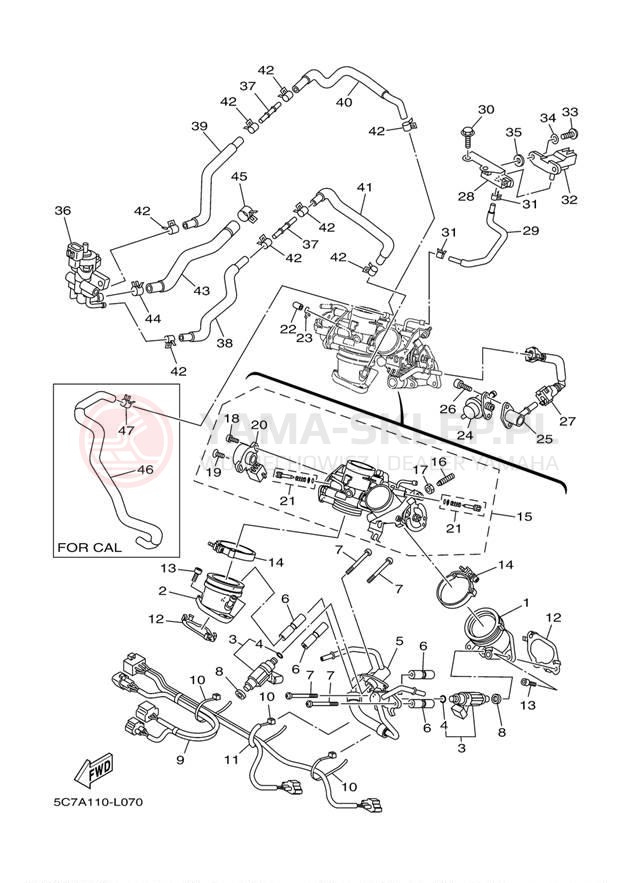 Schemat "Wtrysk paliwa" do Yamaha RAIDER XV19CBCS/XV19CBS