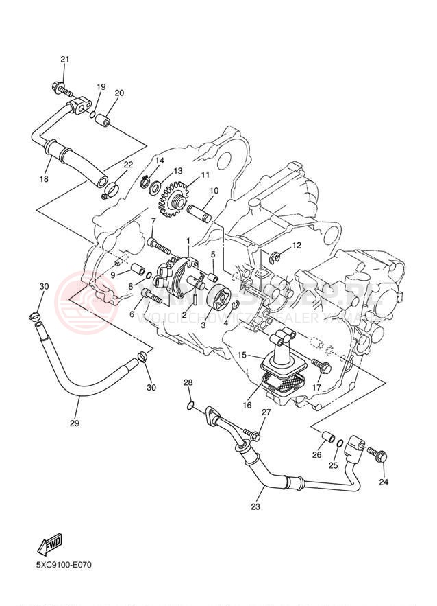 Schemat "Pompa olejowa" do Yamaha YZ250F YZ250FYW/YZ250FYL