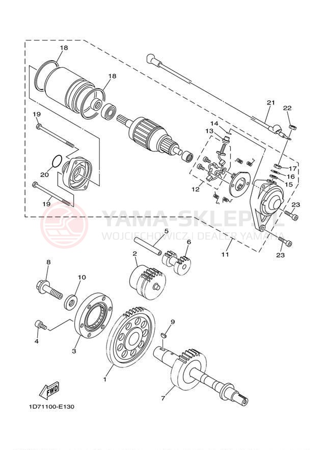 Schemat "rozrusznik" do Yamaha RAIDER XV19CAO/XV19CACO