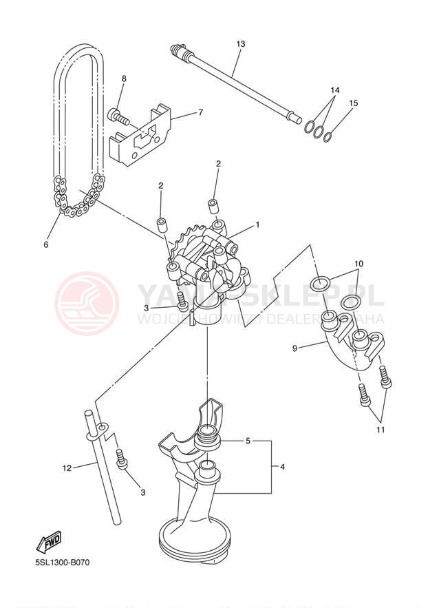 Schemat "Pompa olejowa" do Yamaha FZ6R FZ6RBB/FZ6RBCB