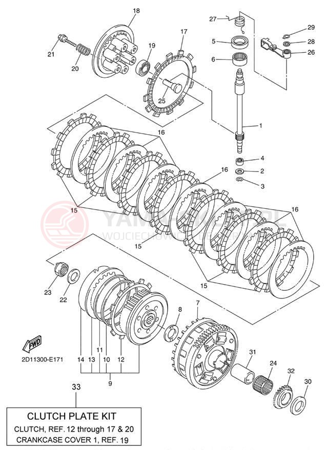 Schemat "sprzęgło" do Yamaha FZ1 FZS10BW/FZS10BCW
