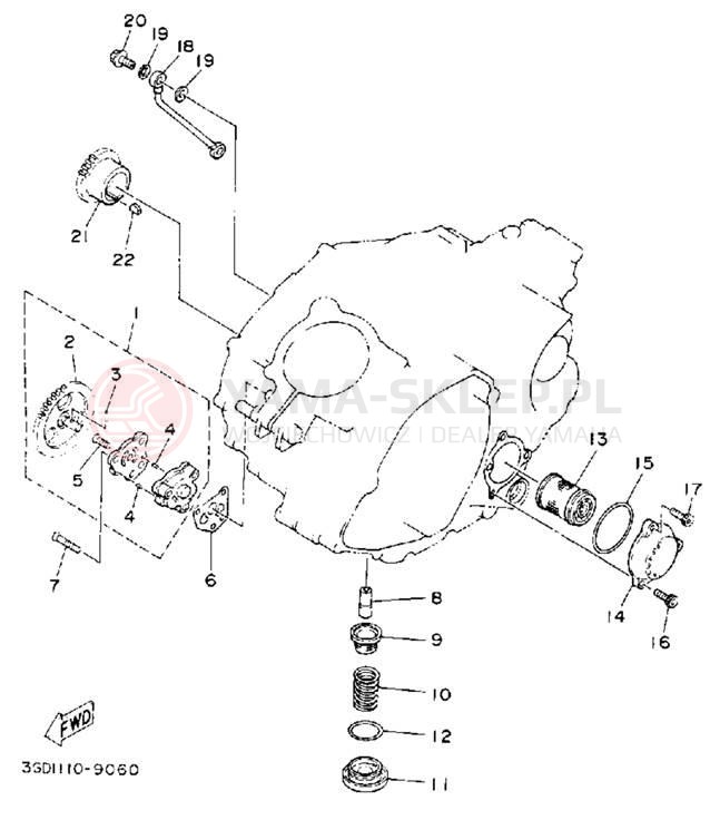 Schemat "Pompa olejowa" do Yamaha YFM350XD