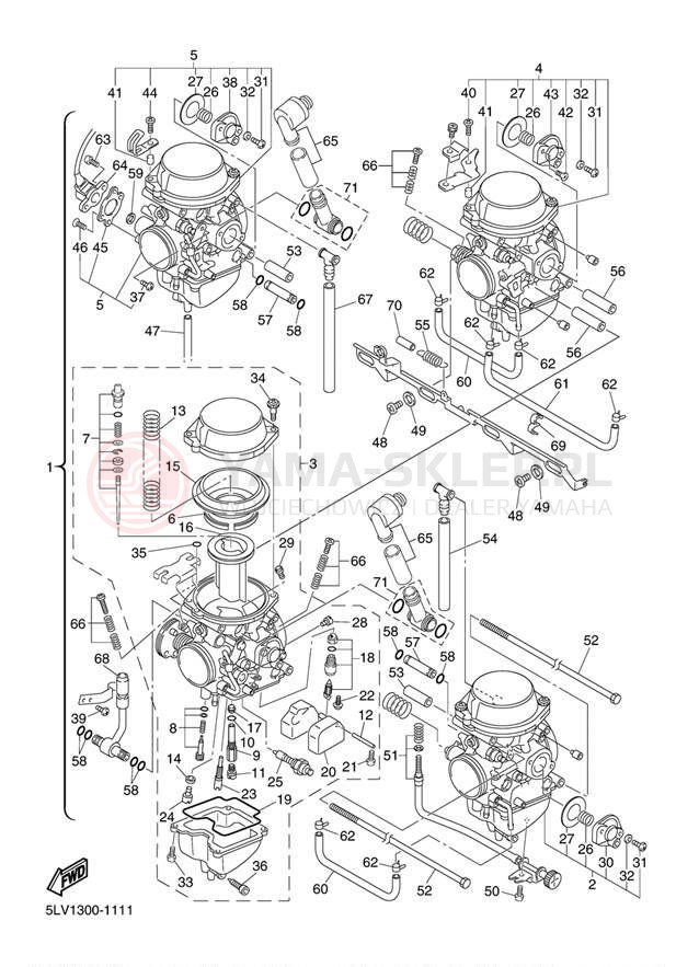 Schemat "Gaźnik" do Yamaha FZ-1 FZS1S/FZS1SC
