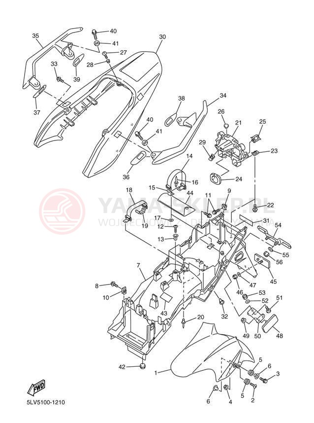 Schemat "błotnik" do Yamaha FZ1 FZS1000P/FZS1000PC