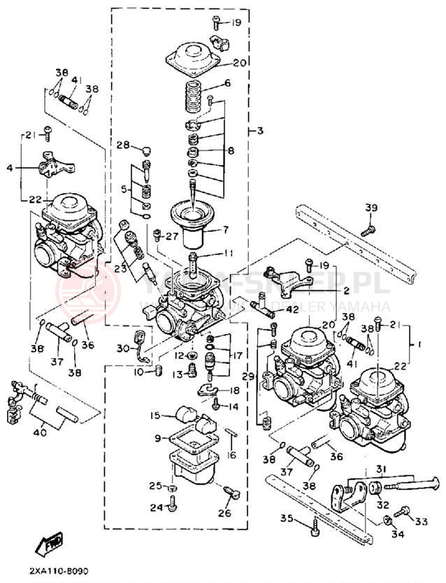 Schemat "Gaźnik" do Yamaha RADIAN YX600A/YX600AC