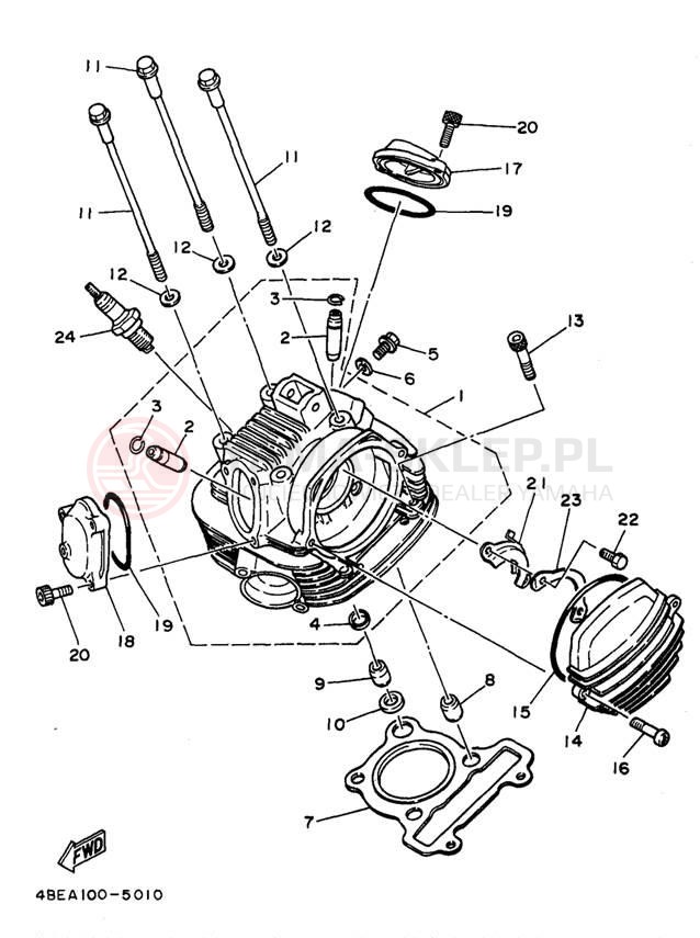 Schemat "głowica" do Yamaha SEROW XT225K/XT225KC