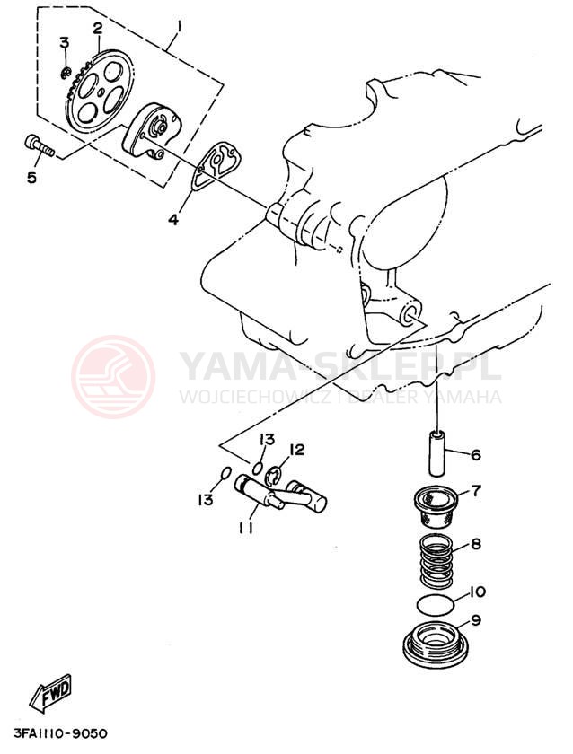 Schemat "Pompa olejowa" do Yamaha BREEZE YFA1G