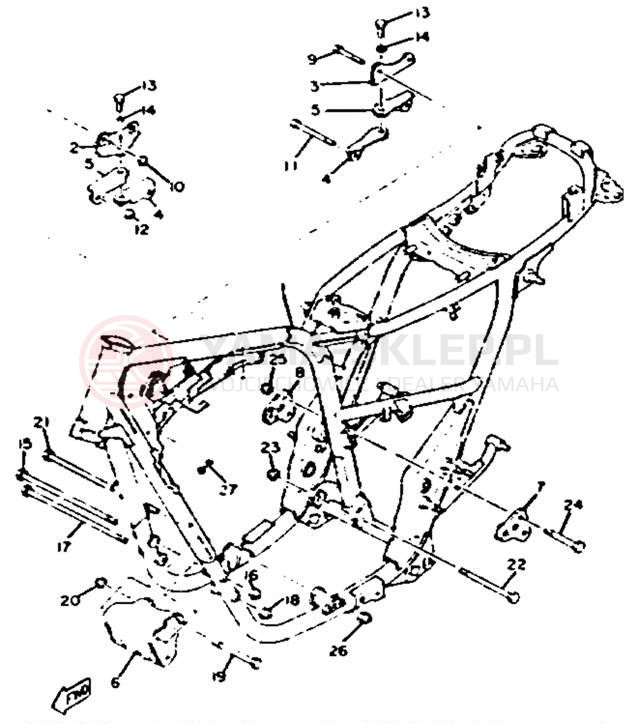 Schemat "rama" do Yamaha XS650H