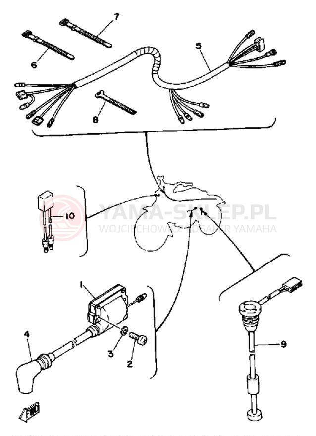 Schemat "układ elektryczny" do Yamaha YT125J