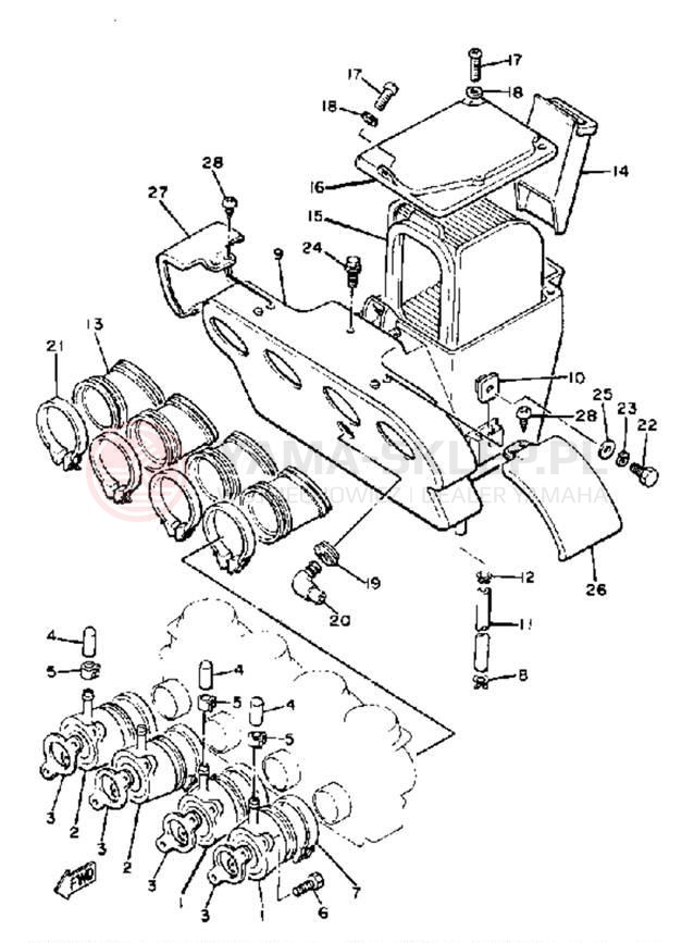 Schemat "Wtrysk paliwa" do Yamaha XJ650 XJ650H