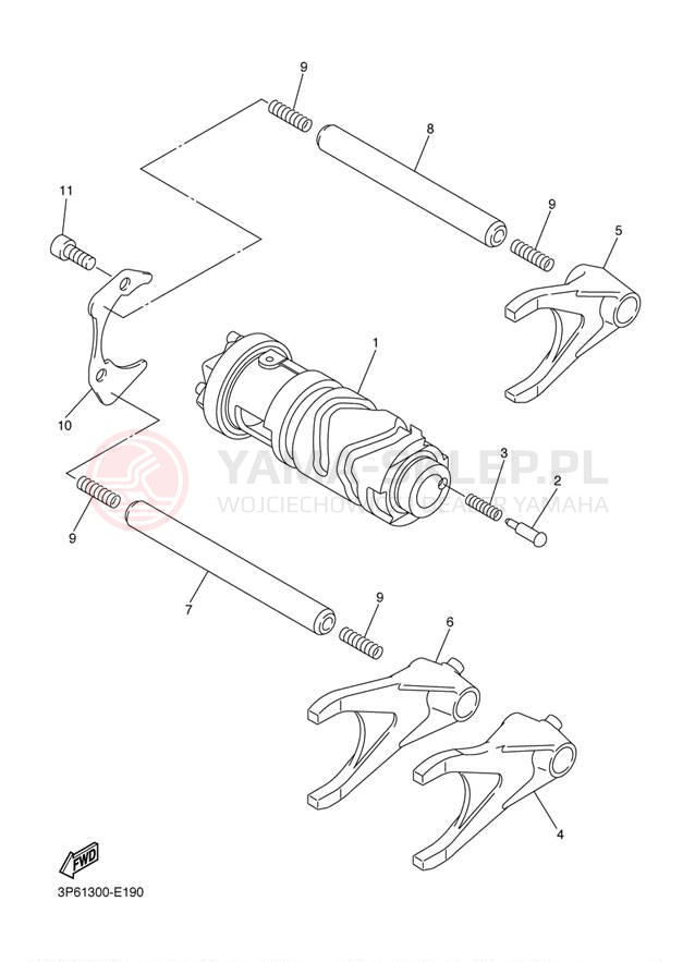 Schemat "Wodziki, automat" do Yamaha FJR1300A FJR13AXCB/FJR13AXB