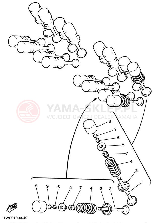 Schemat "zawory" do Yamaha YZF600R YZF600RN/YZF600RNC