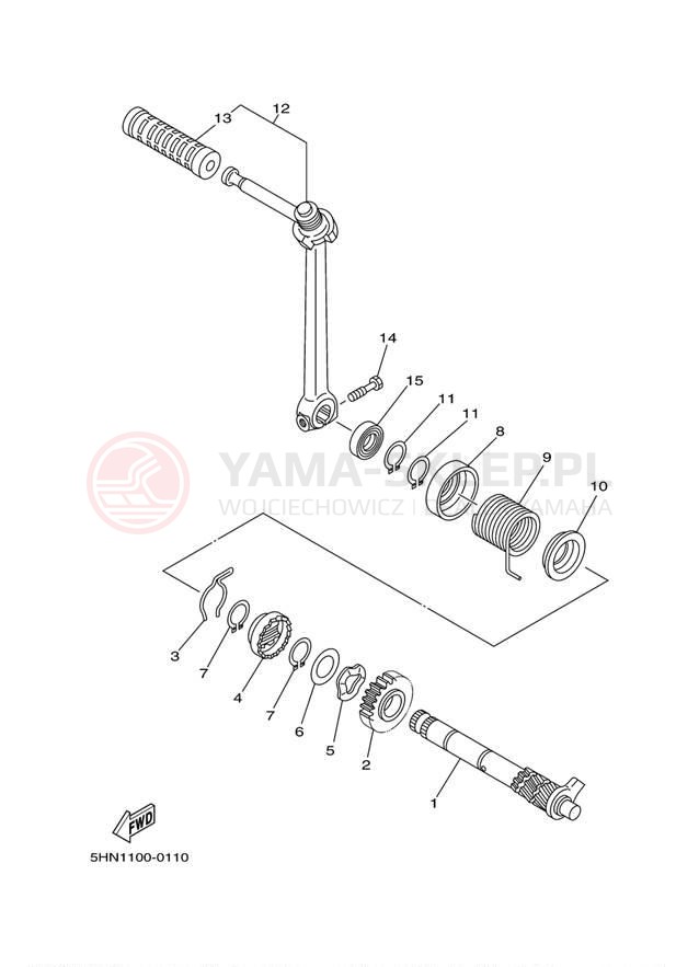 Schemat "rozrusznik" do Yamaha TTR90 TTR90N