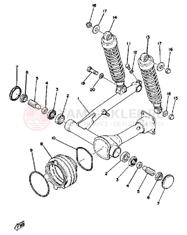 Schemat "wahacz" do Yamaha XS750SE-31