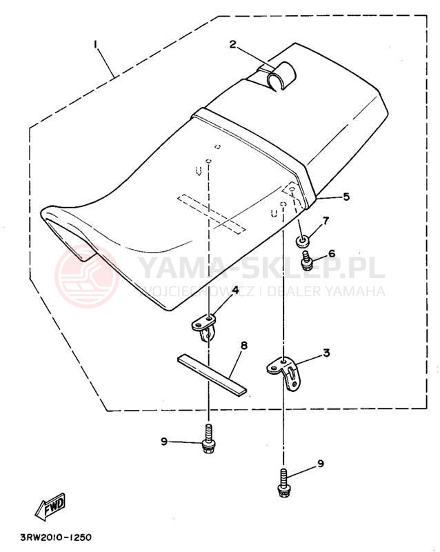 Schemat "siedzenie" do Yamaha SEROW XT225F/XT225FC