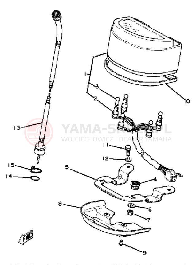 Schemat "Prędkościomierz" do Yamaha SR250G