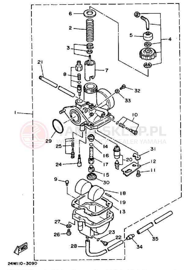 Schemat "Gaźnik" do Yamaha YTM200N