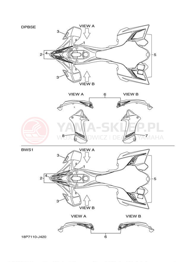 Schemat "naklejki" do Yamaha YFZ450R YFZ450RZL