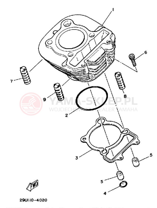 Schemat "cylinder" do Yamaha YFU1W