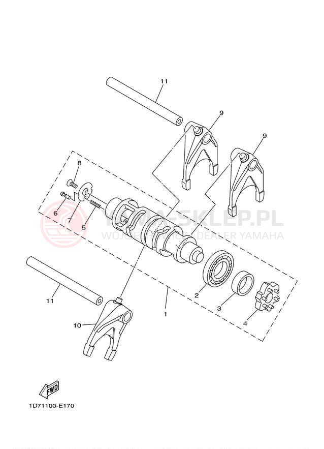 Schemat "Wodziki, automat" do Yamaha ROADLINER S XV19SV/XV19SVC