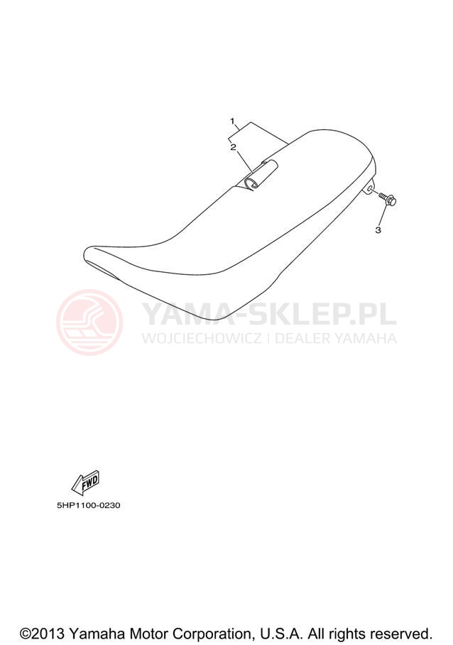 Schemat "siedzenie" do Yamaha TT-R125L TTR125LV