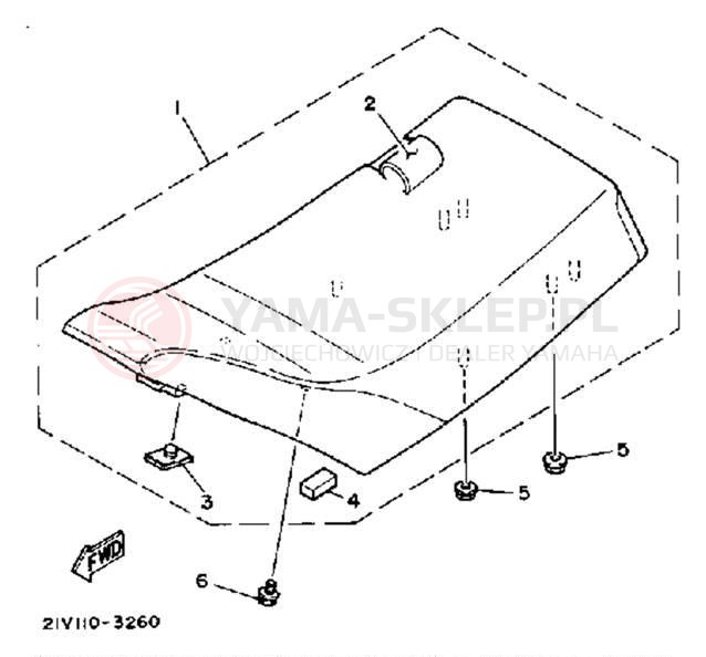 Schemat "siedzenie" do Yamaha YTM200EL