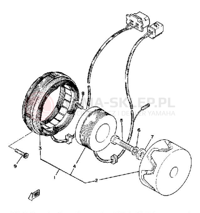 Schemat "Układ zapłonowy" do Yamaha XS850LH