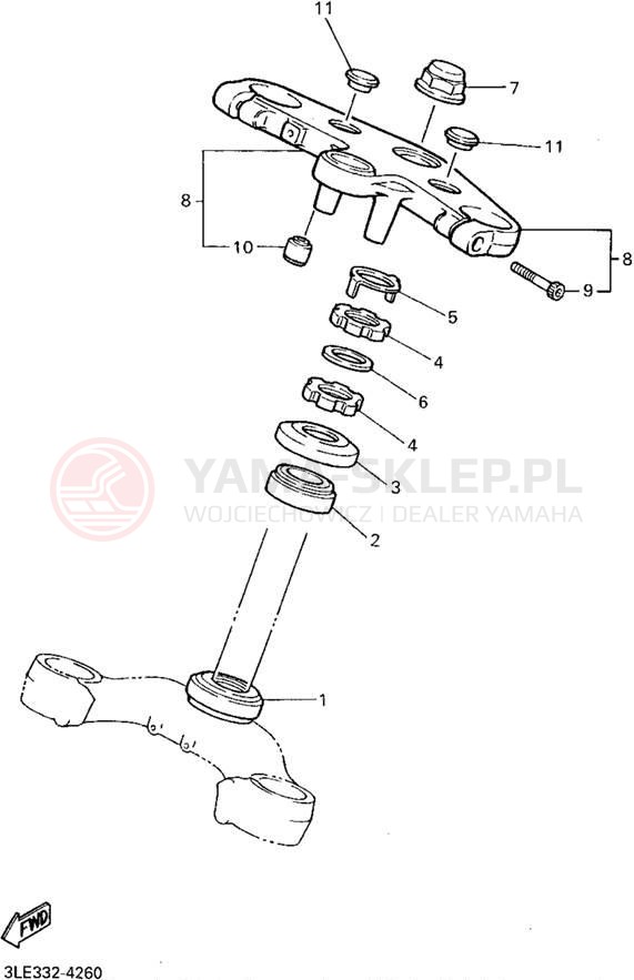 Schemat "Półki zawieszenia" do Yamaha FZR1000G/FZR1000GC