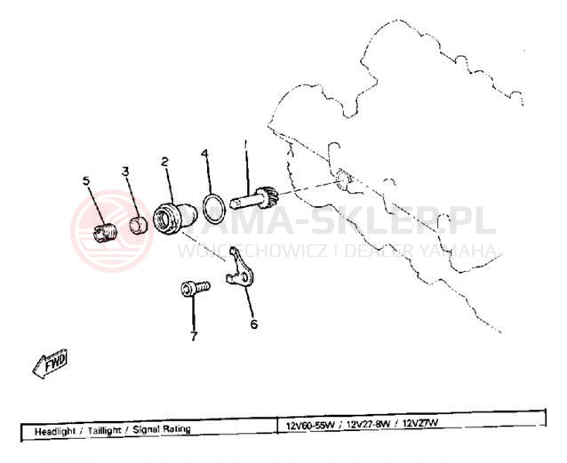 Schemat "Tryby licznika" do Yamaha XS850SH