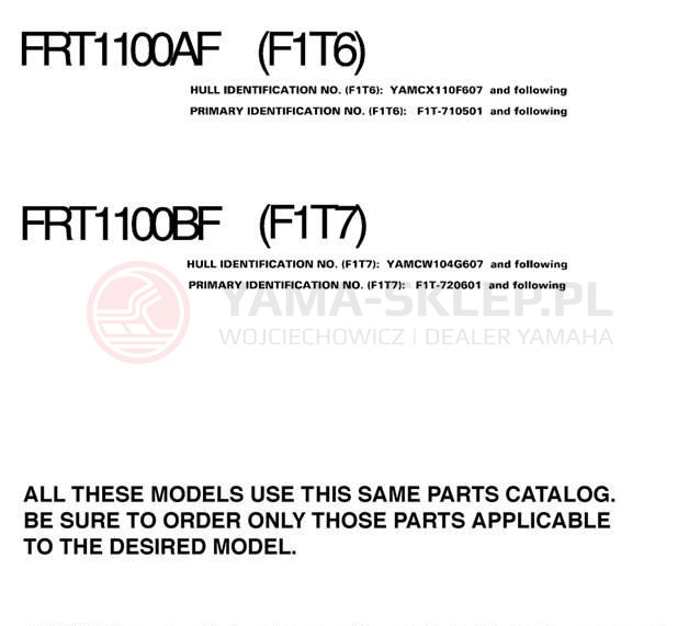 Schemat "Dodatkowe informacje" do Yamaha SX210 FRT1100BF/FRT1100AF