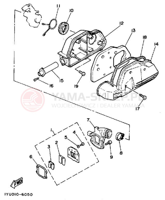 Schemat "Filtr powietrza" do Yamaha RAZZ SH50U/SH50MU